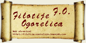 Filotije Ogorelica vizit kartica